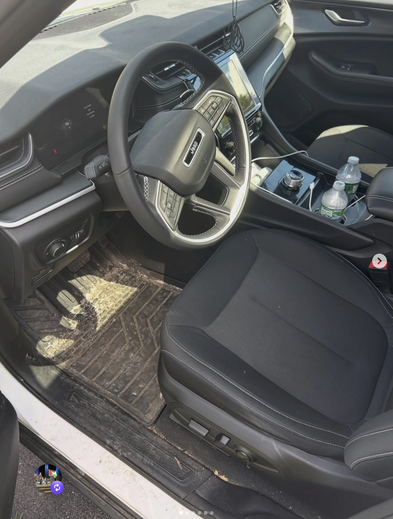 Before: GMC SUV — interior deep clean, floor mats & dashboard